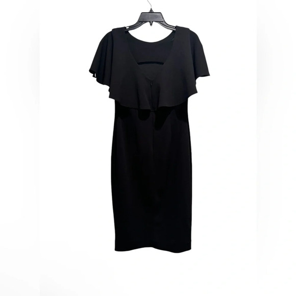 Calvin Klein Solid Flutter Sleeve V-Back
Cape Sheath Dress - Picture 7 of 7